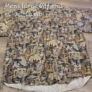 Men's Camo Casual Button Down Shirt